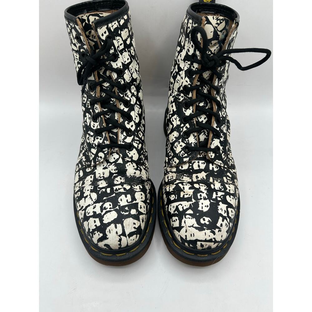 RARE VTG Dr Martens 1460 Boots England Andy Warhol Face Prints  UK 5 EU 38 US 7 - Picture 2 of 13